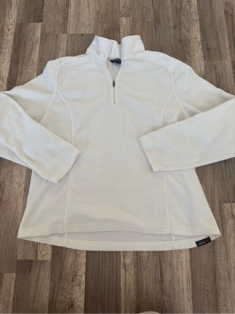 White Lands' End quarter zip fleece size XL